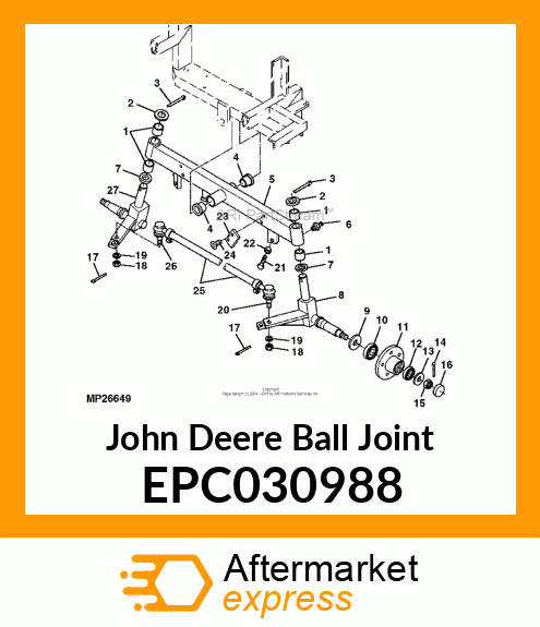 BALL JOINT,M16X1.5L EPC030988