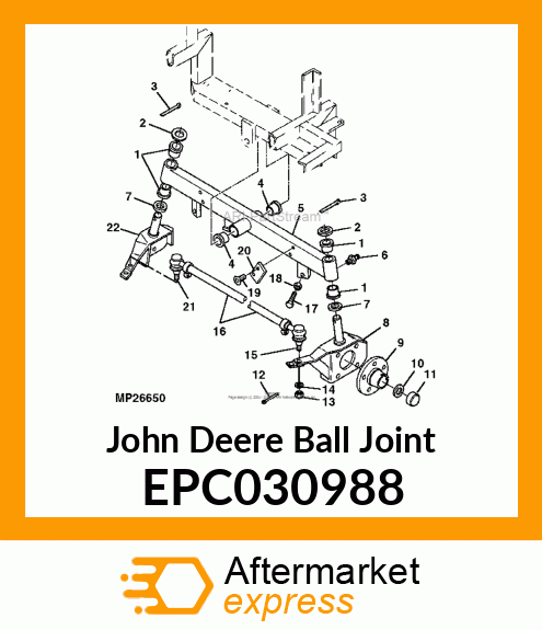 BALL JOINT,M16X1.5L EPC030988