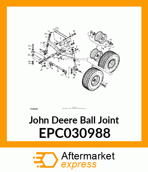 BALL JOINT,M16X1.5L EPC030988