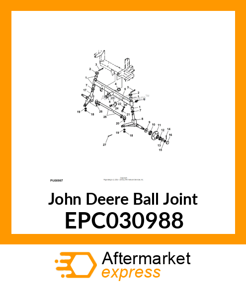 BALL JOINT,M16X1.5L EPC030988