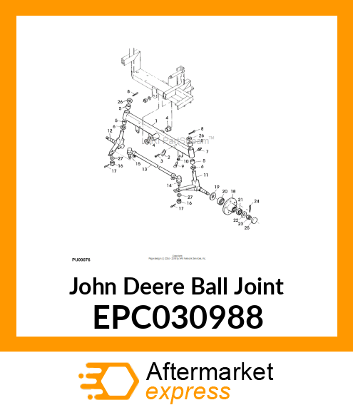 BALL JOINT,M16X1.5L EPC030988