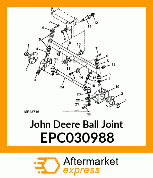 BALL JOINT,M16X1.5L EPC030988