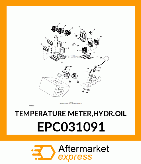 TEMPERATURE METER,HYDR.OIL EPC031091