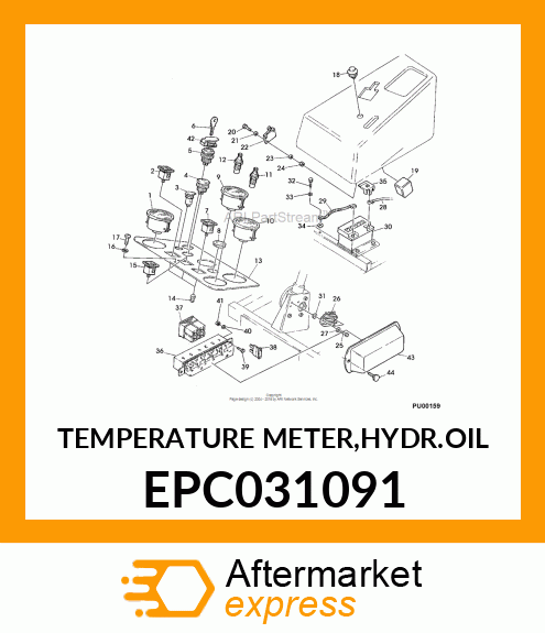 TEMPERATURE METER,HYDR.OIL EPC031091