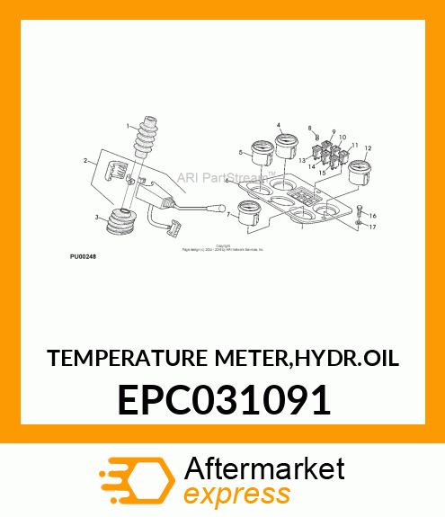 TEMPERATURE METER,HYDR.OIL EPC031091