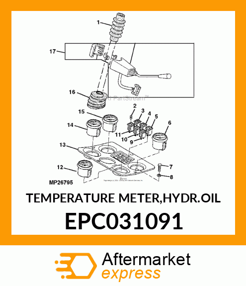 TEMPERATURE METER,HYDR.OIL EPC031091