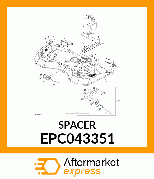 DISTANCE COLLAR,16X4X20MM EPC043351