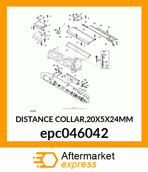 DISTANCE COLLAR,20X5X24MM epc046042