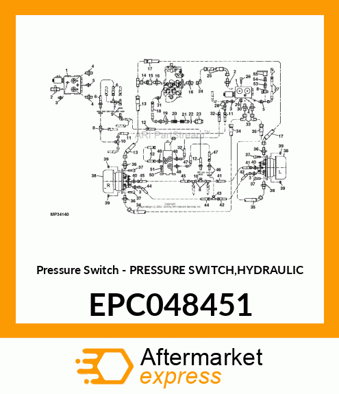 Pressure Switch - PRESSURE SWITCH,HYDRAULIC EPC048451