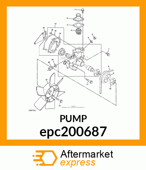 PUMP ASSY, WATER epc200687