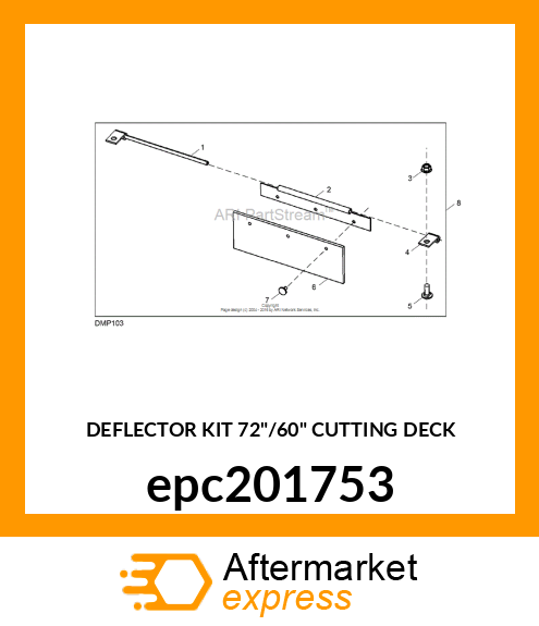 DEFLECTOR KIT 72"/60" CUTTING DECK epc201753