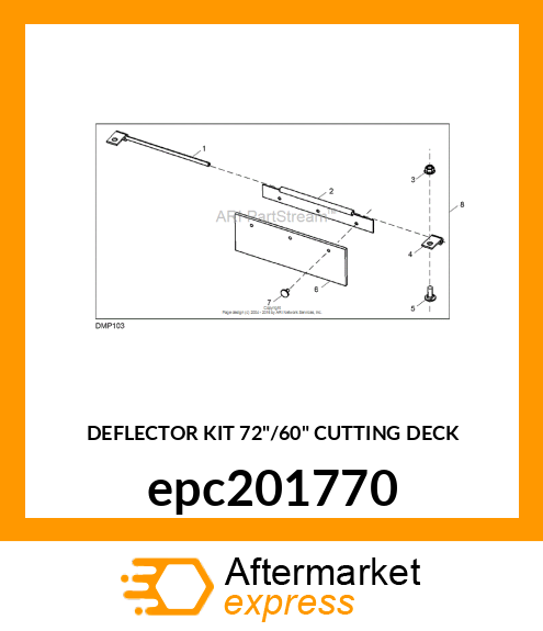 DEFLECTOR KIT 72"/60" CUTTING DECK epc201770