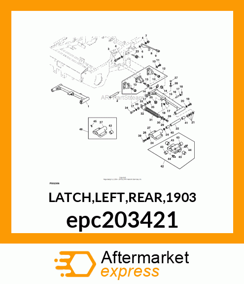 LATCH,LEFT,REAR,1903 epc203421