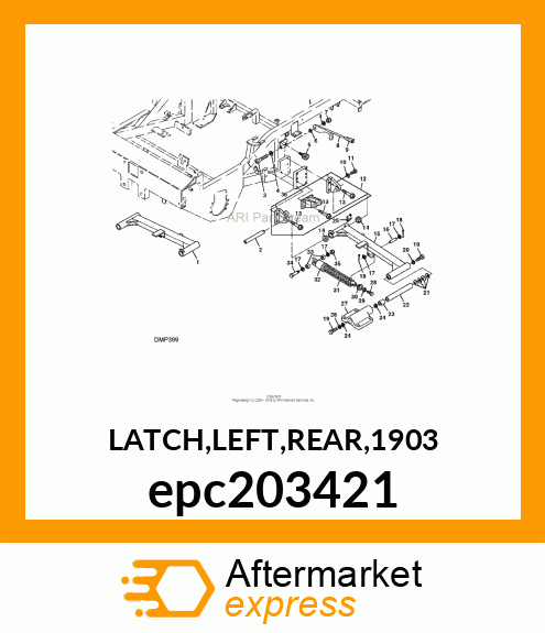 LATCH,LEFT,REAR,1903 epc203421