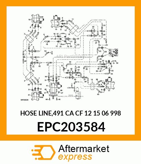 HOSE LINE,491 CA CF 12 15 06 998 EPC203584