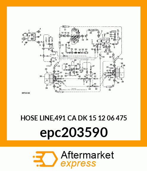 HOSE LINE,491 CA DK 15 12 06 475 epc203590