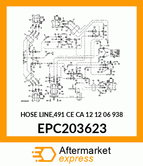 HOSE LINE,491 CE CA 12 12 06 938 EPC203623