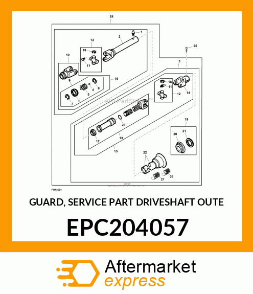 GUARD, SERVICE PART DRIVESHAFT OUTE EPC204057