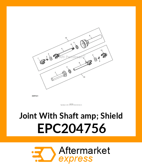 Joint With Shaft amp; Shield EPC204756