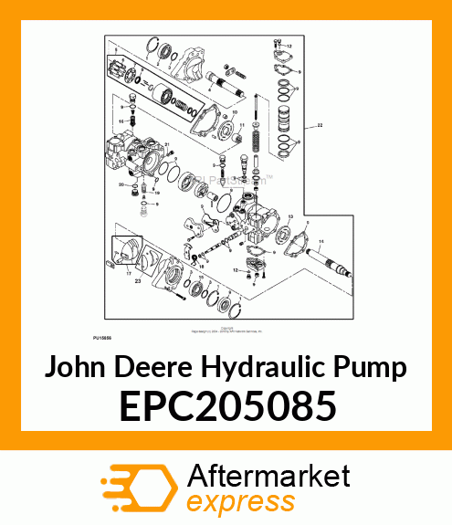 HYDRAULIC PUMP,MOW/DRIVE,MPT046,190 EPC205085