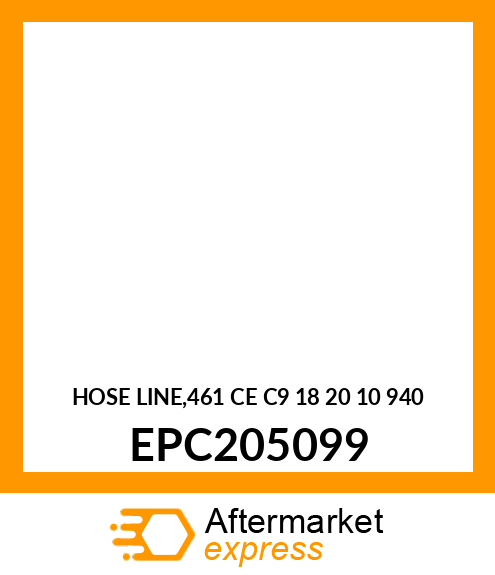 HOSE LINE,461 CE C9 18 20 10 940 EPC205099