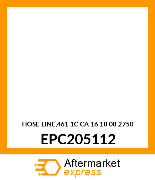 HOSE LINE,461 1C CA 16 18 08 2750 EPC205112