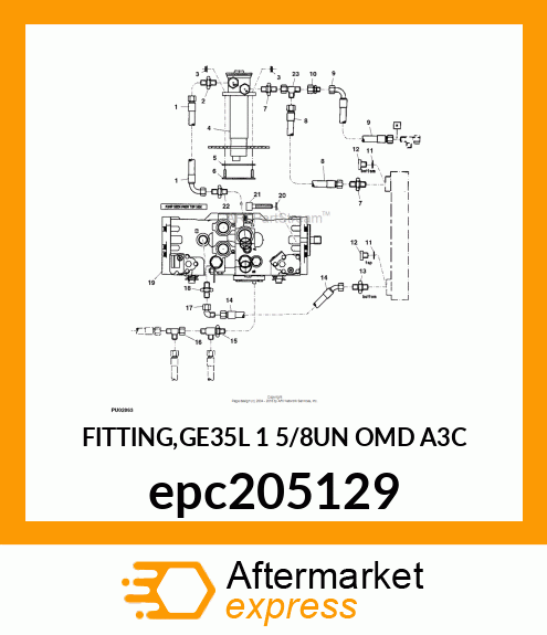 FITTING,GE35L 1 5/8UN OMD A3C epc205129