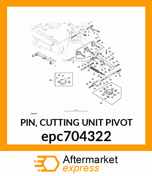 PIN, CUTTING UNIT PIVOT epc704322