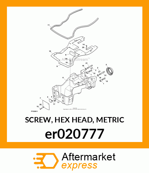 SCREW, HEX HEAD, METRIC er020777