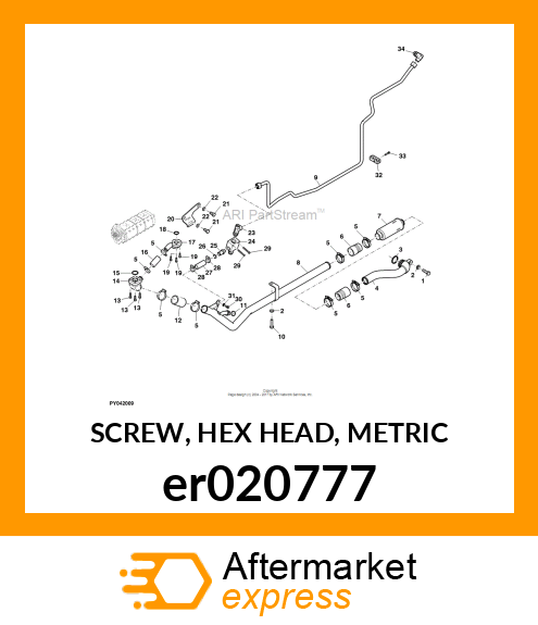 SCREW, HEX HEAD, METRIC er020777