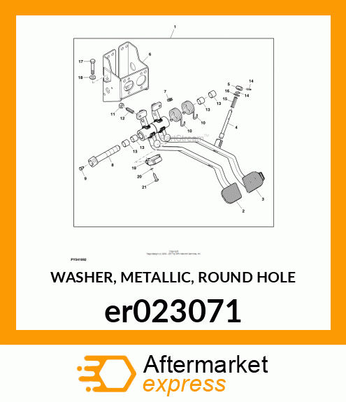 WASHER, METALLIC, ROUND HOLE er023071