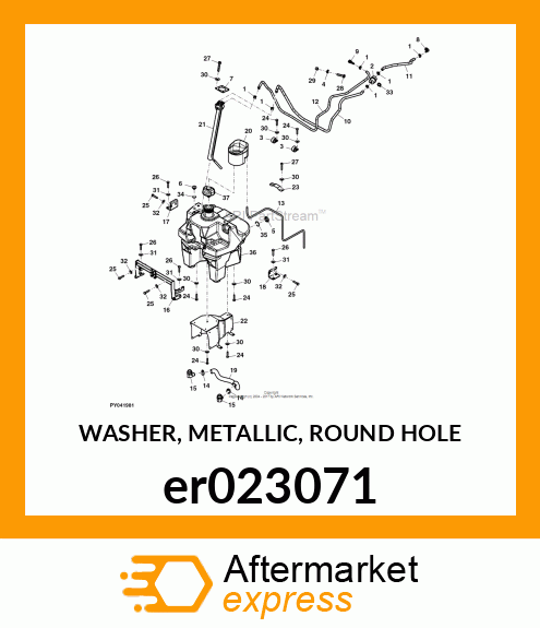 WASHER, METALLIC, ROUND HOLE er023071