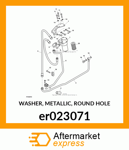 WASHER, METALLIC, ROUND HOLE er023071