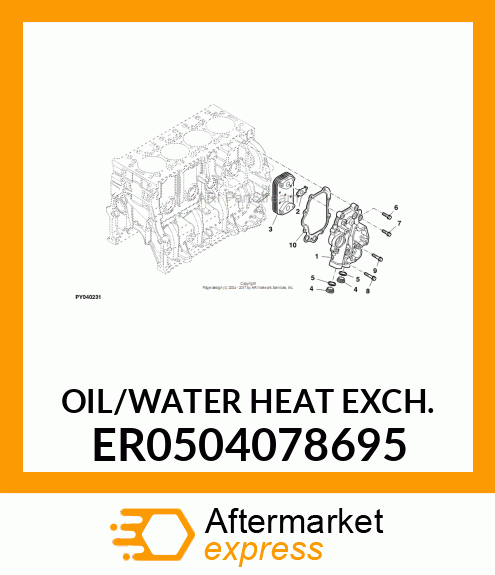 OIL/WATER HEAT EXCH. ER0504078695