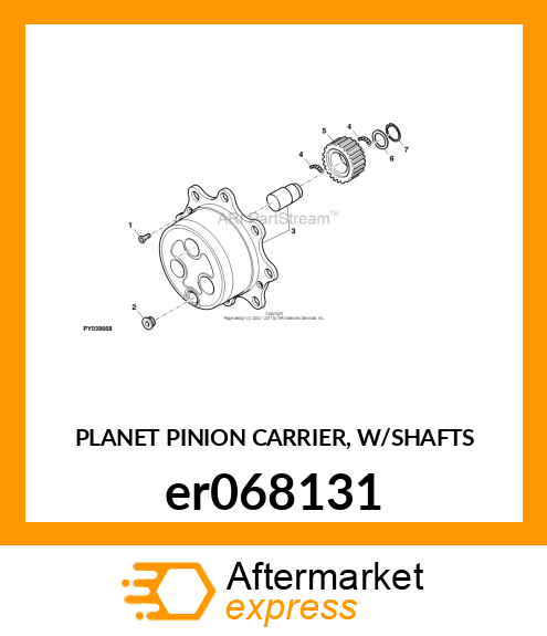 PLANET PINION CARRIER, W/SHAFTS er068131