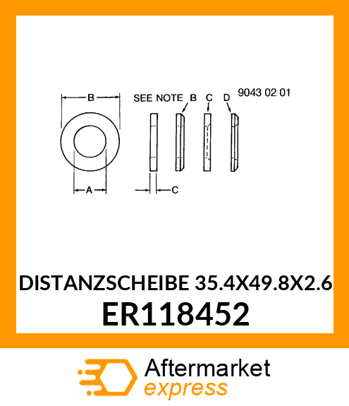 DISTANZSCHEIBE 35.4X49.8X2.6 ER118452