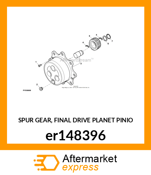 SPUR GEAR, FINAL DRIVE PLANET PINIO er148396