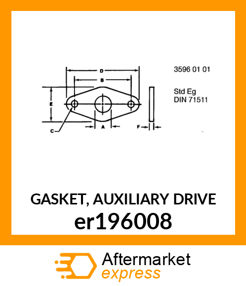 GASKET, AUXILIARY DRIVE er196008