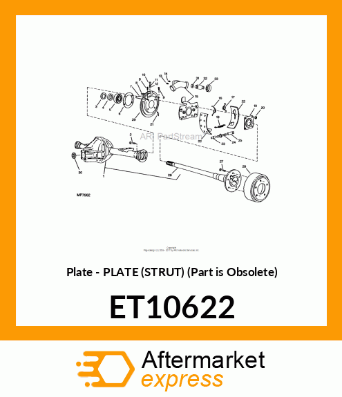 Plate - PLATE (STRUT) (Part is Obsolete) ET10622