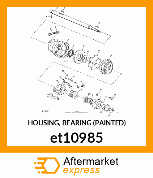 HOUSING, BEARING (PAINTED) et10985