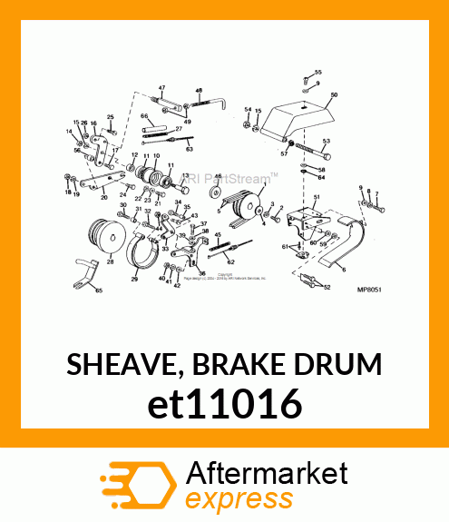 SHEAVE, BRAKE DRUM et11016