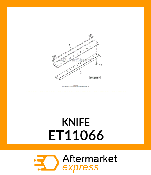 3.0 mm Bedknife with Hardened Insert ET11066