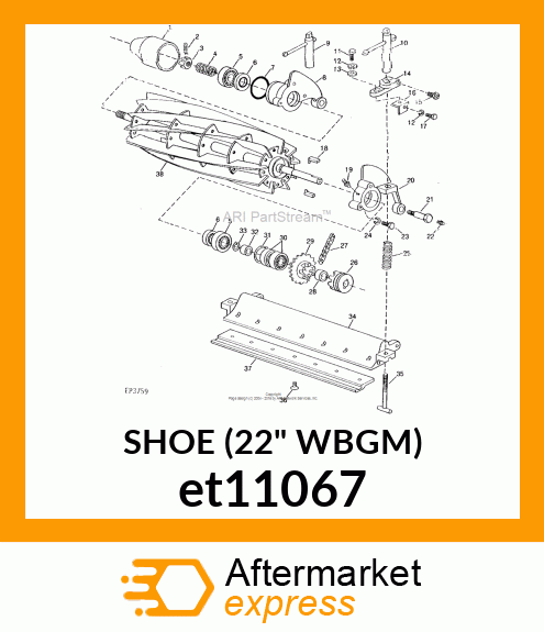 SHOE (22" WBGM) et11067