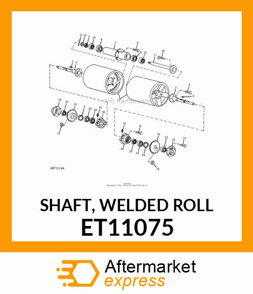 SHAFT, WELDED ROLL ET11075