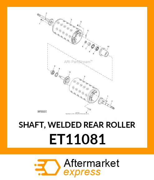 SHAFT, WELDED REAR ROLLER ET11081