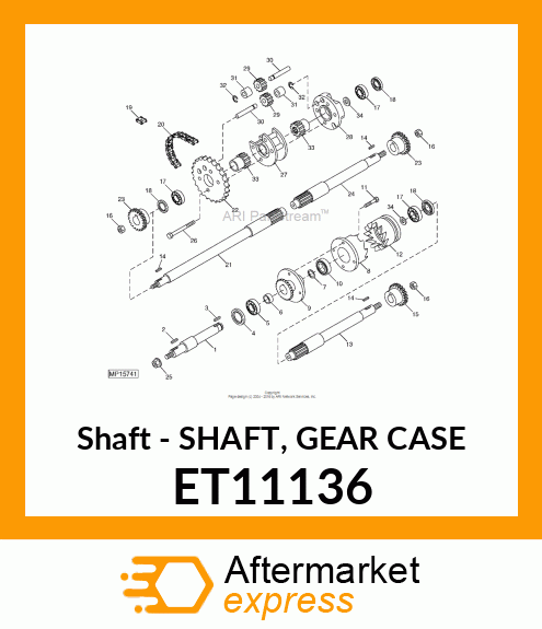 Shaft - SHAFT, GEAR CASE ET11136