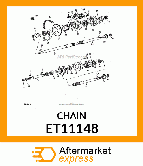 Roller Chain - CHAIN, ROLLER (DIFFERENTIAL) ET11148