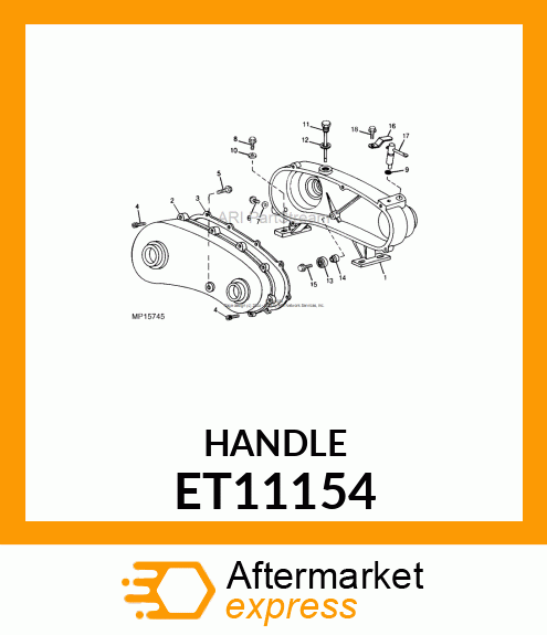 Handle - HANDLE, WELDED REEL ENGAGEMENT ET11154