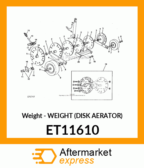 Weight - WEIGHT (DISK AERATOR) ET11610