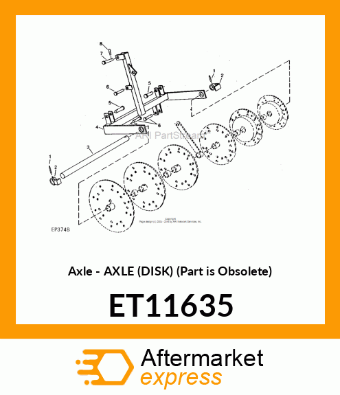 Axle - AXLE (DISK) (Part is Obsolete) ET11635